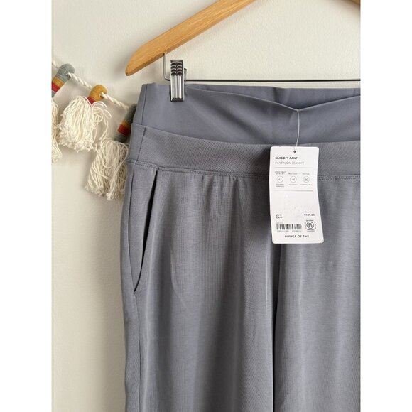 Athleta Seasoft Wide Leg Pant Coastline Blue Travel Packable Commute Comfort NWT - Picture 9 of 9